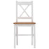 Maison Madeleine -  9 Piece Dining Set Pinewood White and Brown